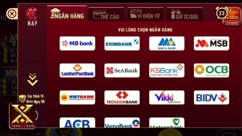 Người chơi được hỗ trợ nạp rút tiền siêu nhanh
